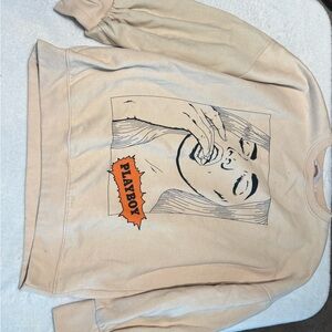 Missguided + Tan Graphic Sweatshirt